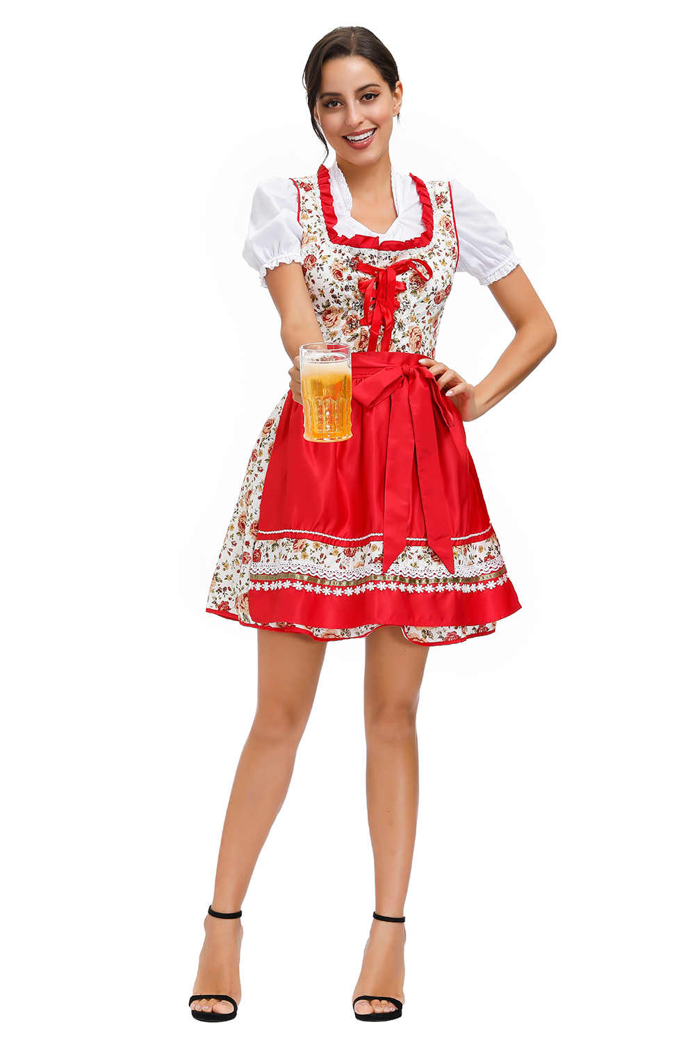 New Oktoberfest Costume Sexy Beer Girl Dirndl Dress Costume